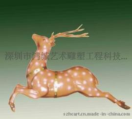 广东玻璃钢驯鹿雕塑，玻璃钢驯鹿模具制作原理说明