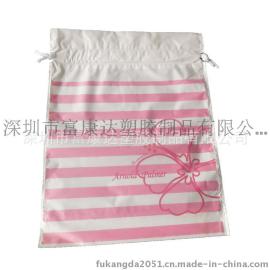 可爱粉色印花束口袋 L26.5*W8*H35CM*0.05M 热转封拉绳袋