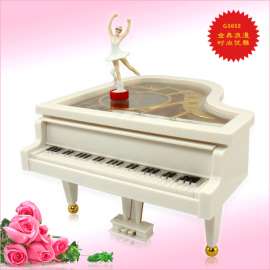 旋转轮盘动感芭蕾舞女郎钢琴音乐盒 (g5052)