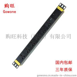 购旺（Gowone）6位2米防雷滤波PDU机柜插座插排接线板G6
