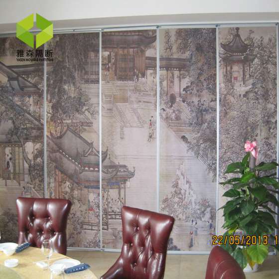 中国风古典屏风 移动隔墙 活动包间隔断 装修